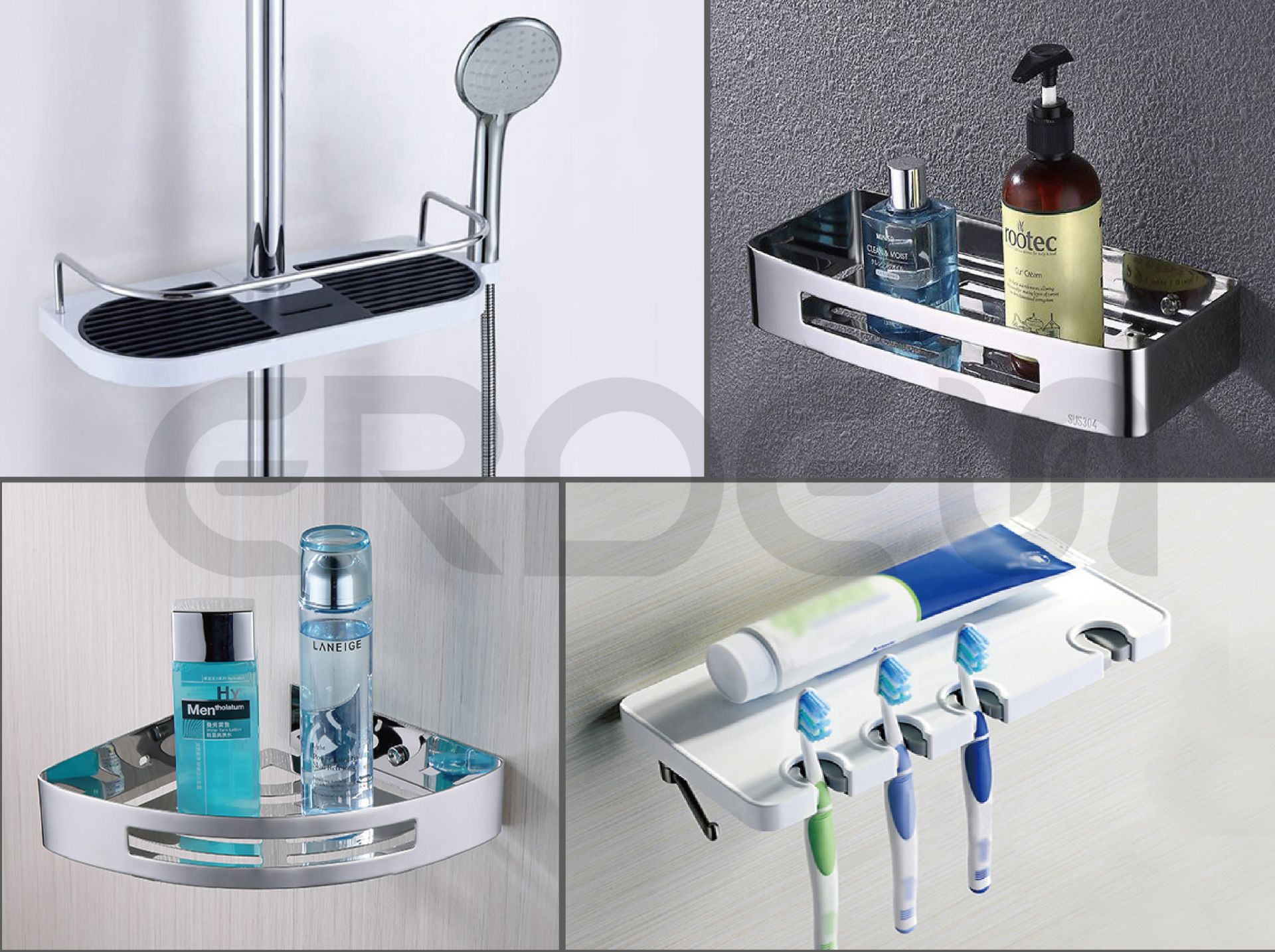 Bathroom accessories set – towel rail and holder